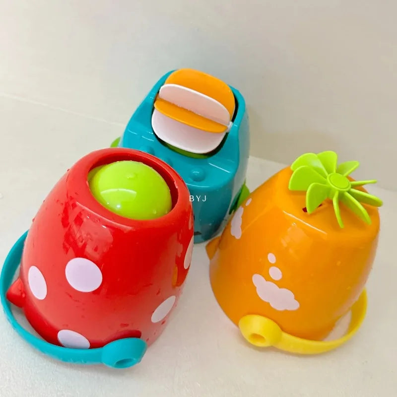 Baby Shower Bath Toys Leaky Bucket Water Cups Sprinkling Play for Toddler Bathtub Beach Mini Bathroom Gifts pool toys baby bath