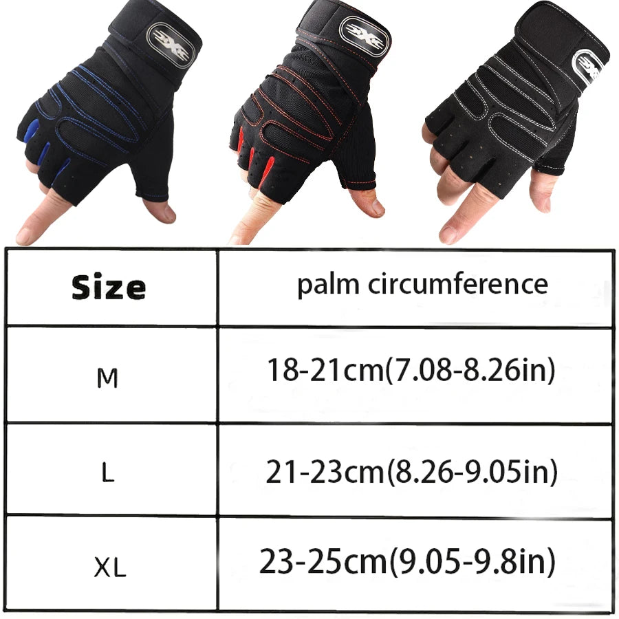 Ventilated Weight Lifting Gym Workout Gloves with Wrist Wrap Support for Men & Women,Full Palm Protection,for Weightlifting