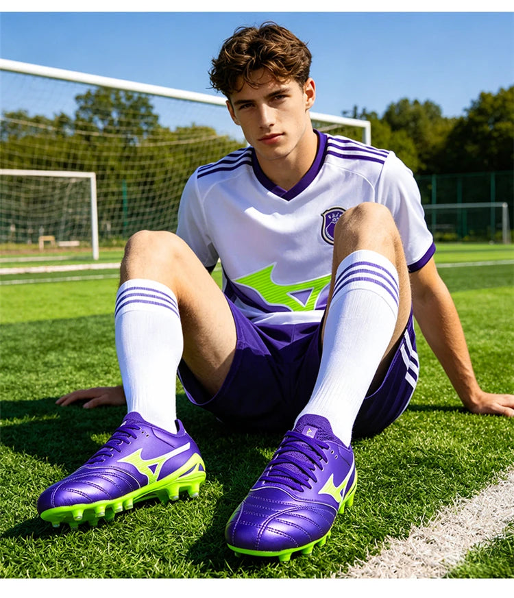 Soccer Shoes Men's Football Boots Grass Training Sports Society Soccer Cleats Non-slip Football Field Boot Crampons De Football