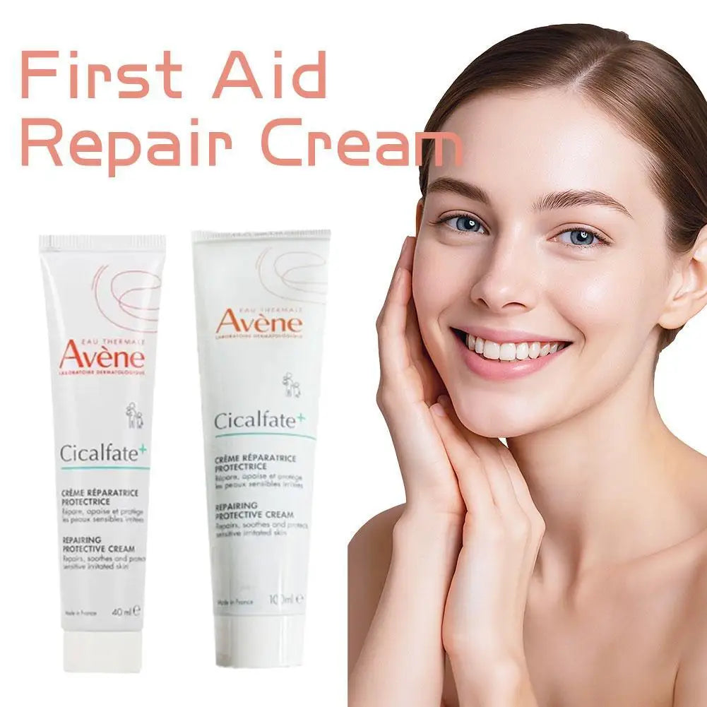 Avene Series Facial Skin Care - Repairing Protective Cream, SPF50+ Sunscreen, Nettoyant Cleansing Gel, Nourish Lip Balm