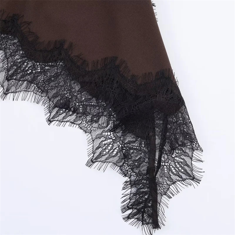 Women's Top Summer 2025 New Solid Color Suspender Lace Embellished Lingerie Top Sexy Fashion Personality Versatile