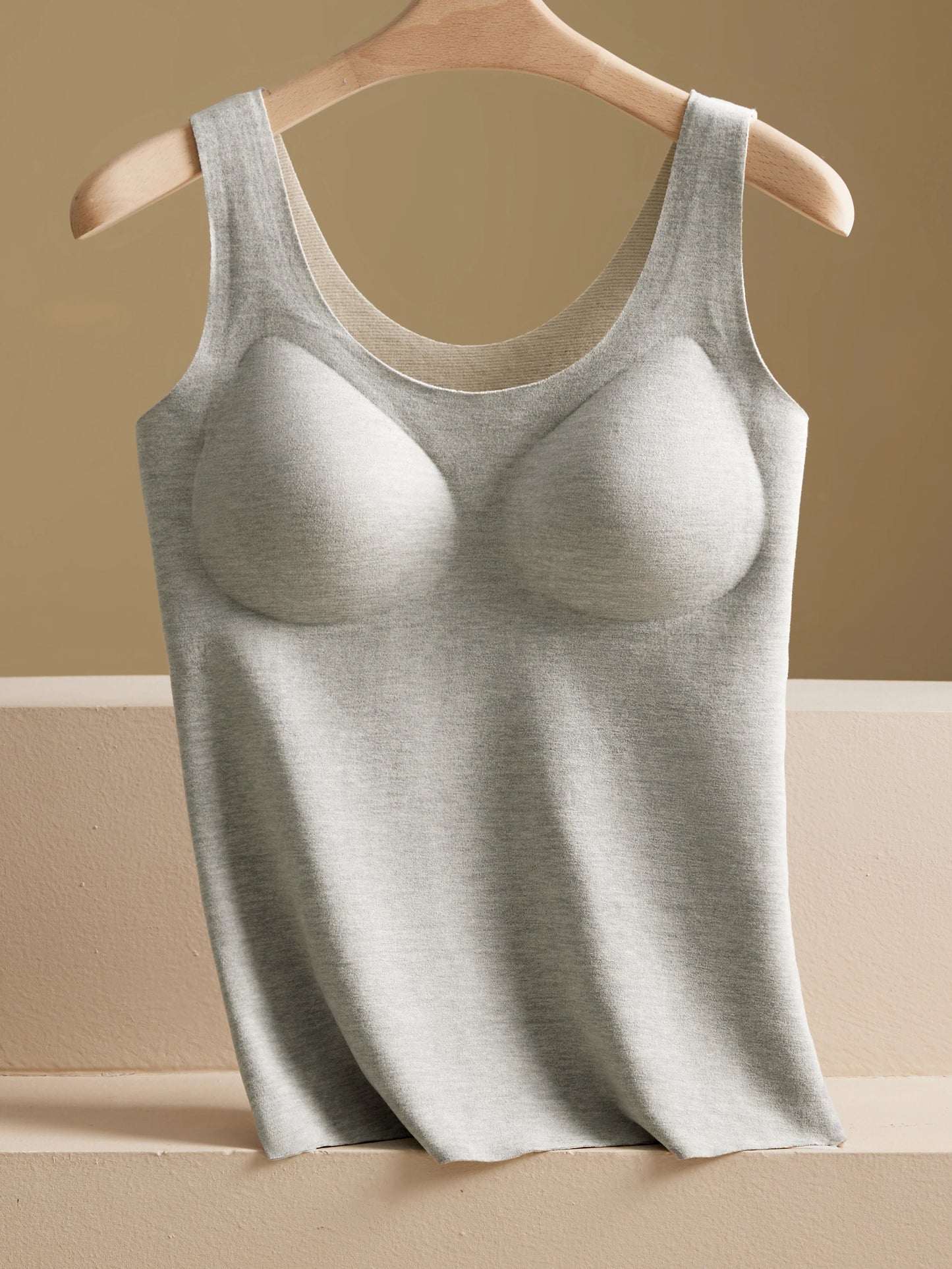 Women's Thermal Vest with Chest Pad 2024 New Autumn and Winter Seamless Thermal Clothing Double Layer Velvet Thermal Intimates