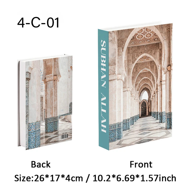 Islamic Church Writing Culture Fake Books Decorative Coffee Table Decoration Storage Box Bookshelf Bedroom Aesthetic Home Decor