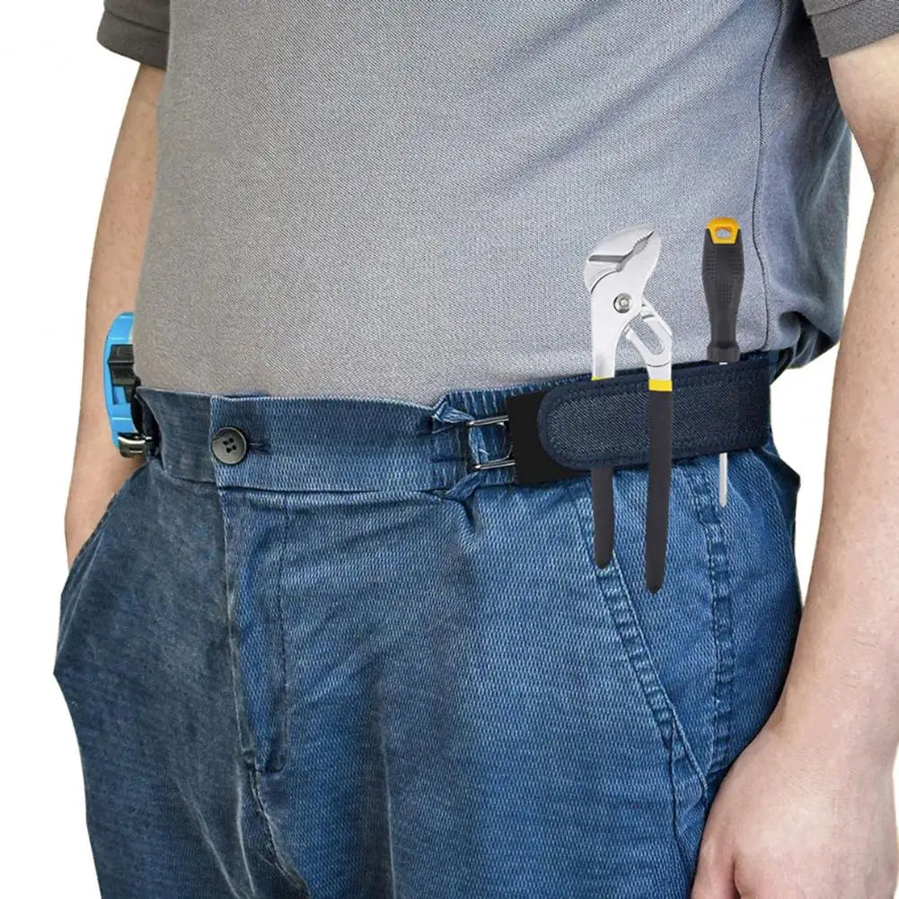 Buckleless Belt Hook Adjustable Metal Hook Elastic Belt Unisex Buckle-Free Invisible Waist Belt Closure for Outdoor Work EDC