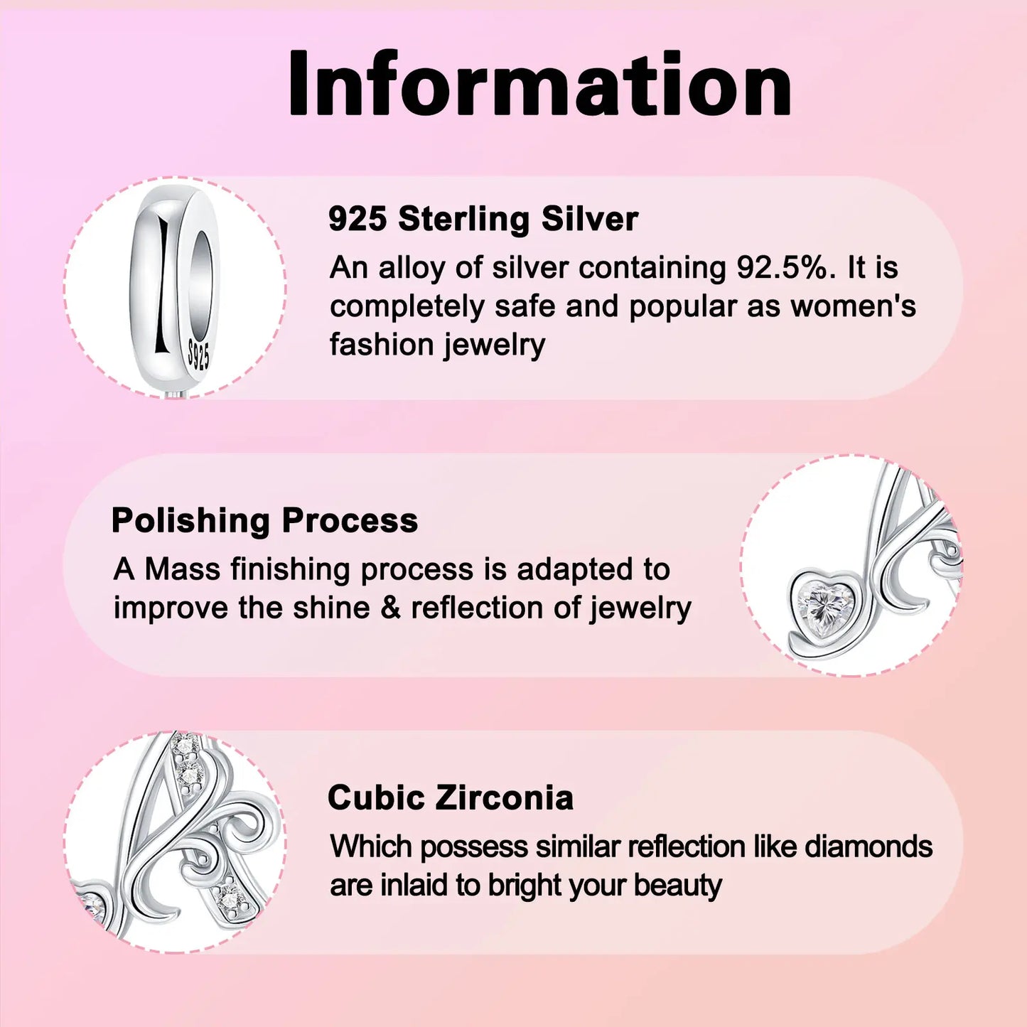 925 Sterling Silver  A-Z 26 English Letters Retro Fashion Pendant Fit Original Bracelet Charm Beads Necklace Diy Female Jewelry