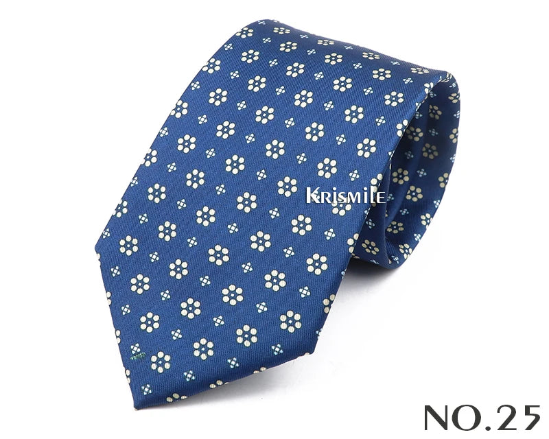 New Design Bohemian Style Necktie For Men Silk Touch Soft Blue Red Yellow Necktie Fit Wedding Party Business Office Accessory