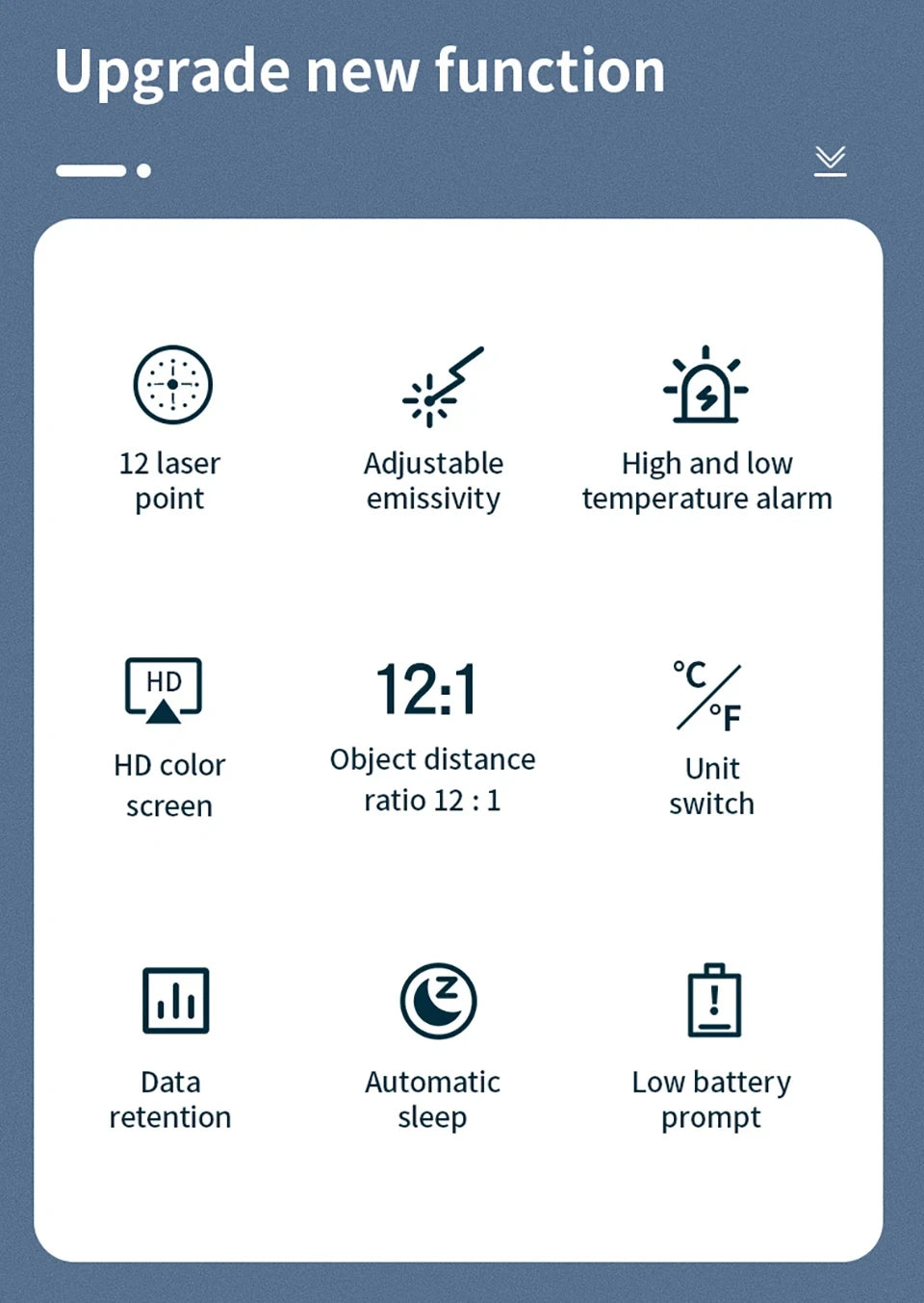 Digital Infrared Thermometer Non-contact Laser Temperature Meter Pyrometer Imager Hygrometer IR Termometro LCD Light Alarm
