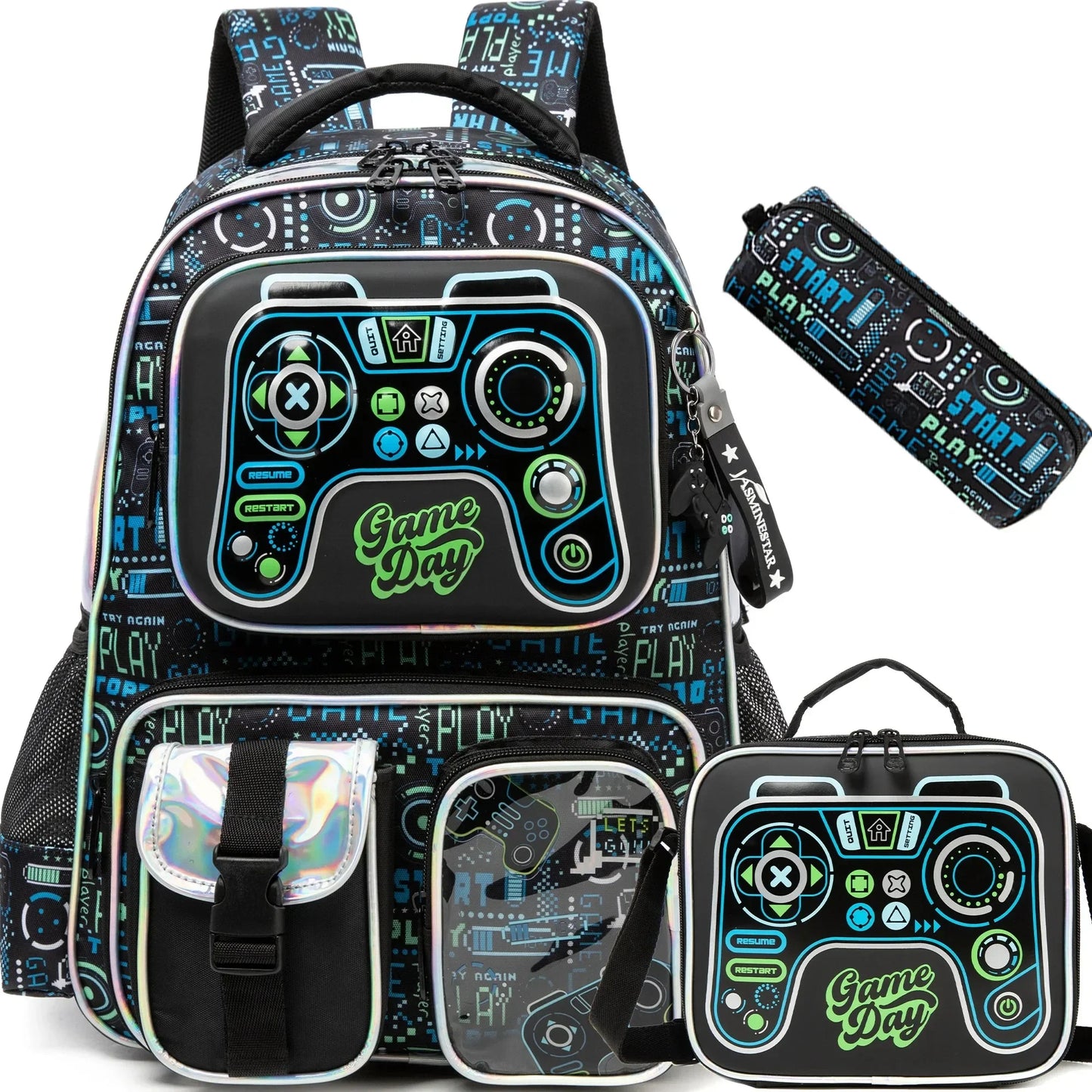 School Bags for Primary Children 3 in 1 School Bag Child with Lunch Bag Kids Book Bag for Boys Girls Kawaii Backpack