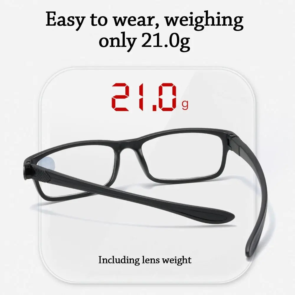Reading Glasses Men Women Sports Anti-blue Light Reading Eyewear Black Red TR90 Frame Presbyopia Eyeglasses +100 to+400 glasses