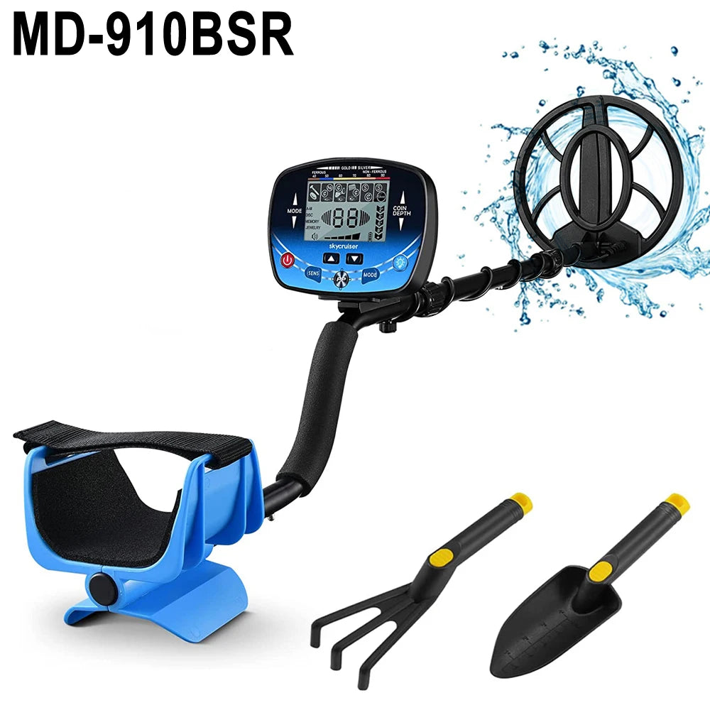 Metal Detector Underground Professional Depth Search Finder Gold Detector Treasure Detecting Pinpointer Waterproof Coil