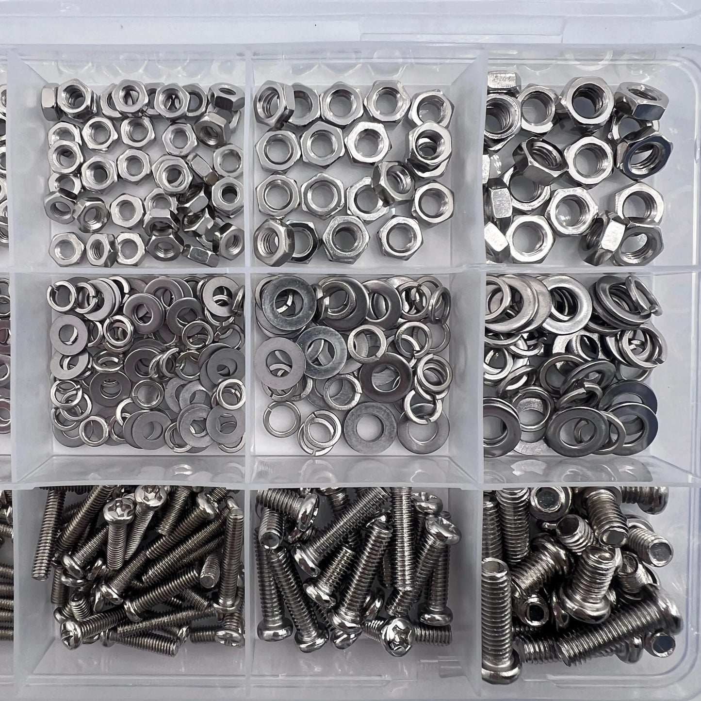 640PCS M2 M2 5 M3 M4 M5 Hex Screw Nuts and Bolts Assortment Kit Metal Fasteners for Repair
