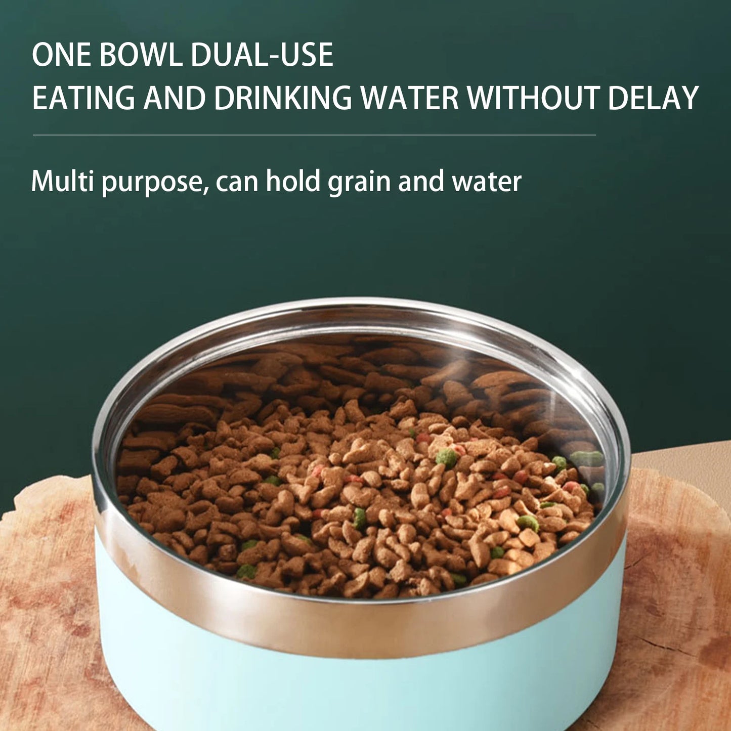 Pet Commonly Used Stainless Steel Bowl Non Slip Durable Well Heat Resistance Container For Cute Kitty Or Lively Puppy Daily