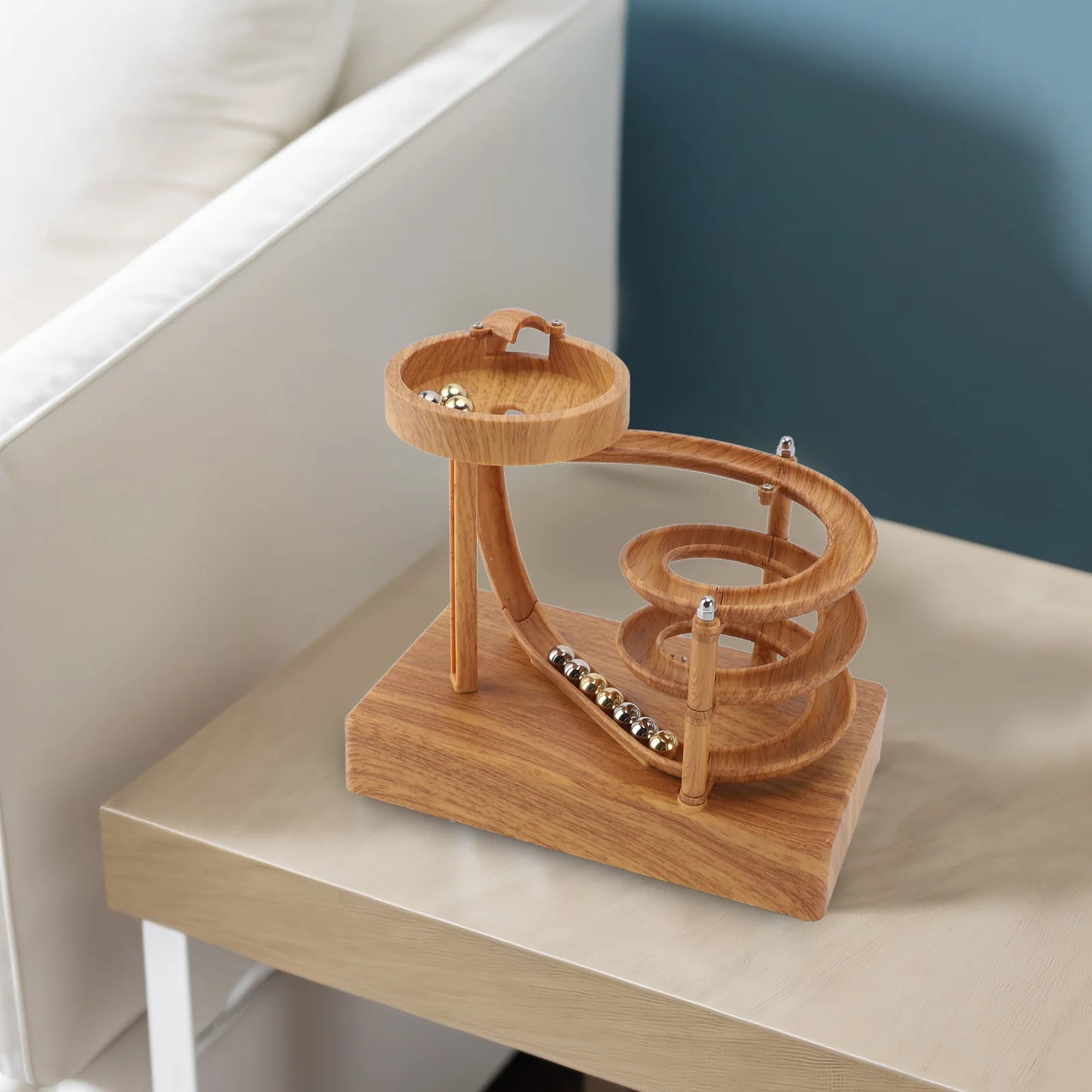 Art Perpetual Motion Machine Ornament Relieve Stress Rolling Ball Perpetual Motion Machine Decoration for Playing