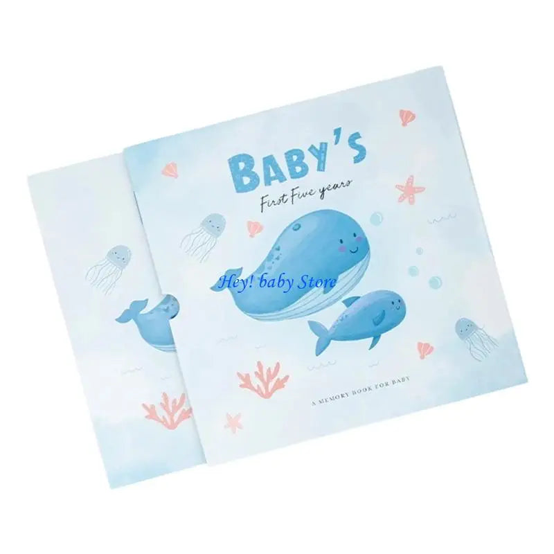 Q1FE Memory Book for Baby Boy Girl Baby Milestones Book to Record Every Event Journal Scrapbook Photo Album
