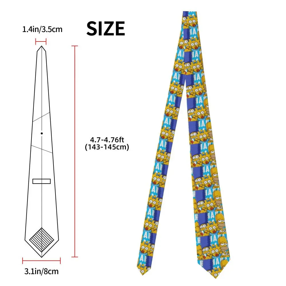 Personalized The S-Simpsones Homer Neck Ties Men Formal Silk Wedding Neckties