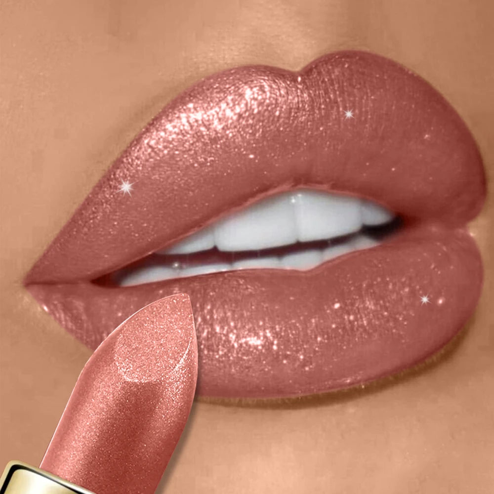 Glitter Lipstick,Sparkling Lip Gloss Lip Balm,Starry Shimmer,Moisturizing Lip Balm,Long-Lasting Lip Makeup Music Festival