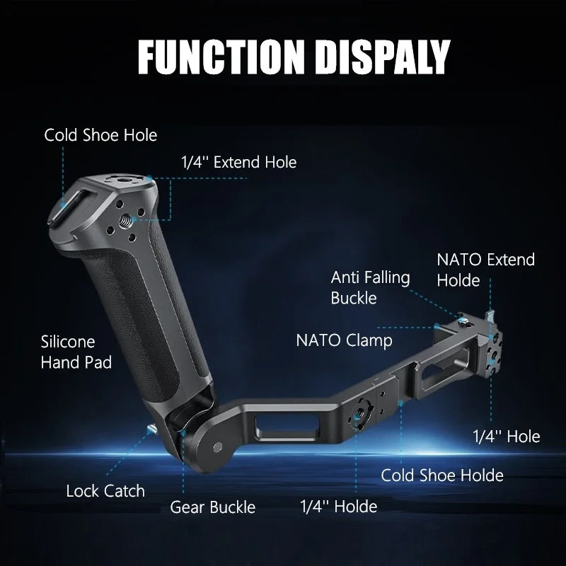 Sling Handgrip Gimbal Sling Handle for DJI RS4/3/2/Pro/Mini Stabilizer, 13.2lb Max Load, Ergonomic Grip for Low Angle Shooting