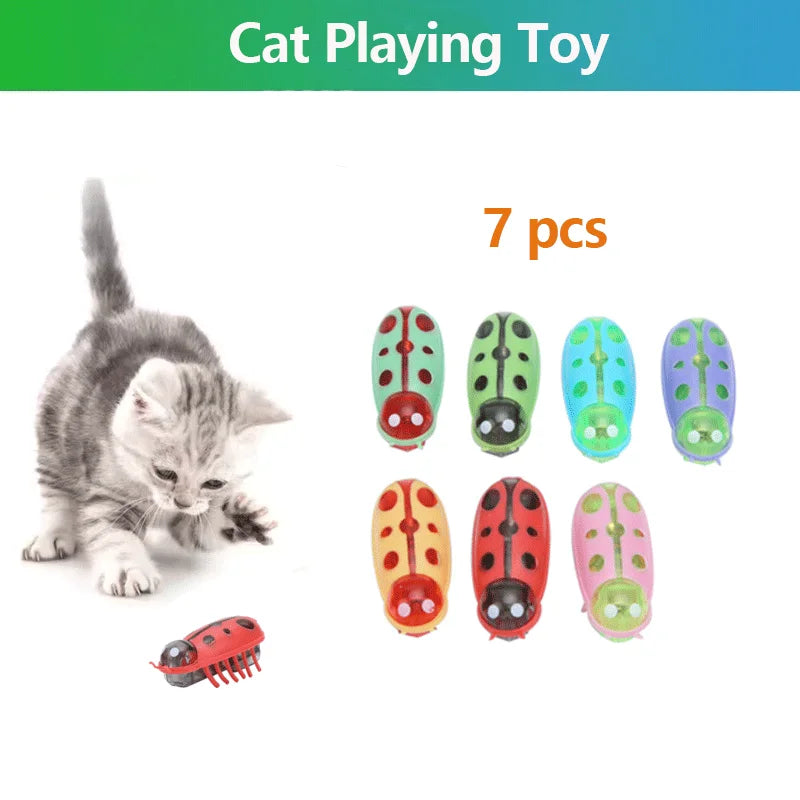 Pet Mini Cute  Shape Electric Funny  Playing Interactive with Battery for Cat Cat Electric  Mini Cute Cat
