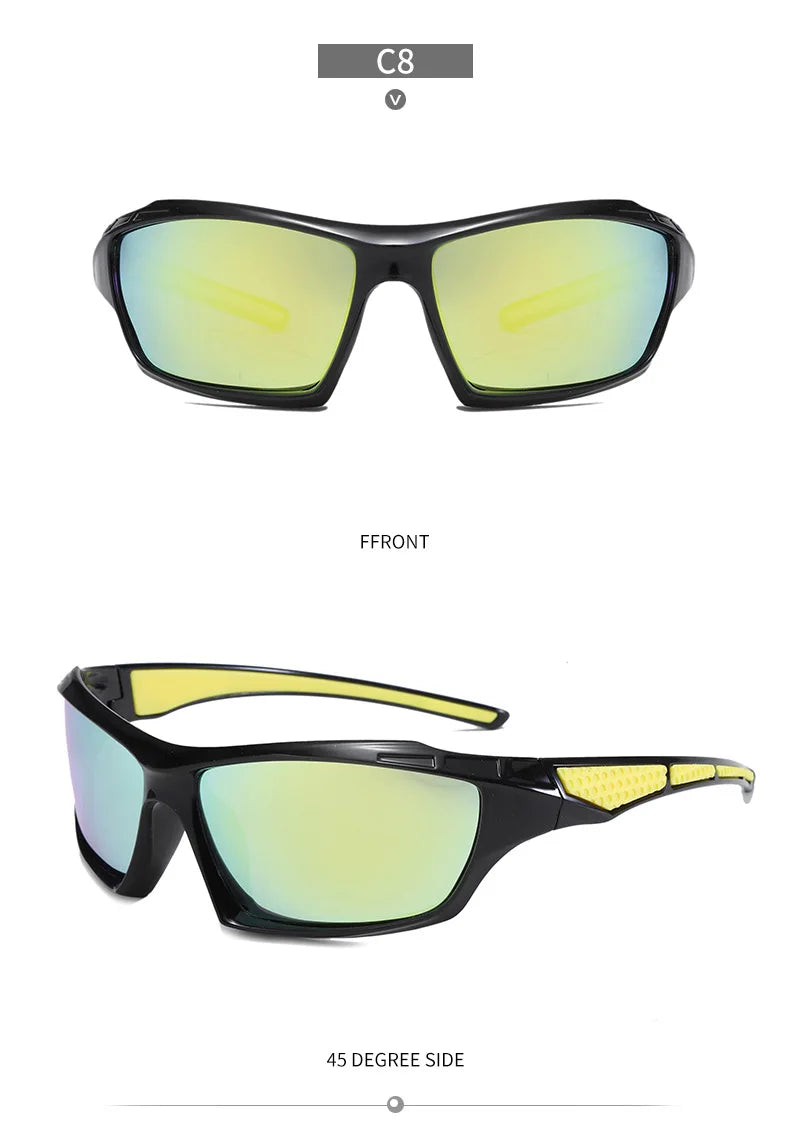 Outdoor cycling Polarized Sunglasses Men Frame Sport Sun Glasses Driver Retro Goggles eyewear go fishing Cool UV400 Anti-Glare