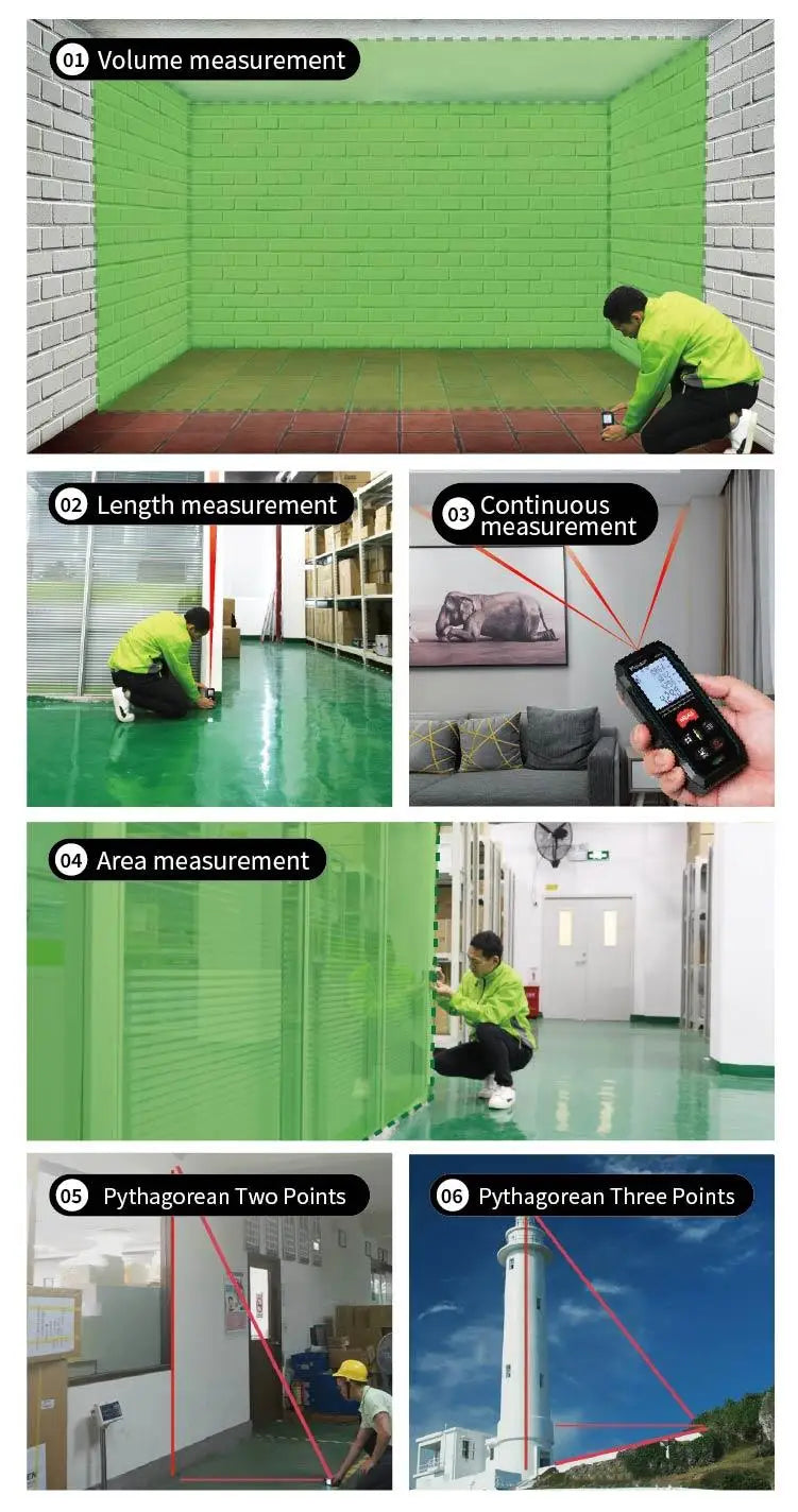 Pro'skit NT-6370 Laser Rangefinder 70M Handheld Laser Distance Meter Digital Range Finder Tape Measure 0.3 Second Flash Test