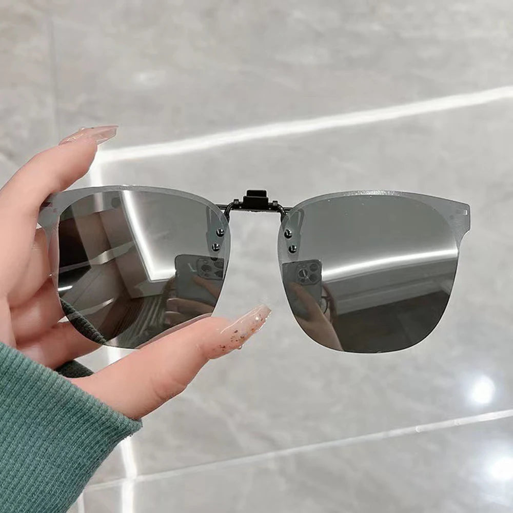 Clip On Sunglasses Gradient Polarized Glasses Clip For Myopia Eyeglasses Uv400 Goggles Men Fishing Driving Night Vision Glasses