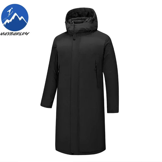 Winter Jacket 3 1-in -1 Removable 2-piece Set Mens Retro Long Warm Padded Jacket Snow Waterproof Thick Hooded Windbreaker Parkas