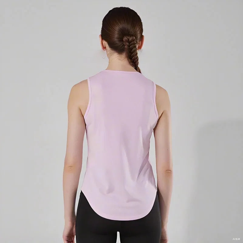 Summer Women's Gym Tank Tops Fitness Training Clothing Quick-drying Loose Bodybuilding Sleeveless Shirt Fashion Basketball Vest