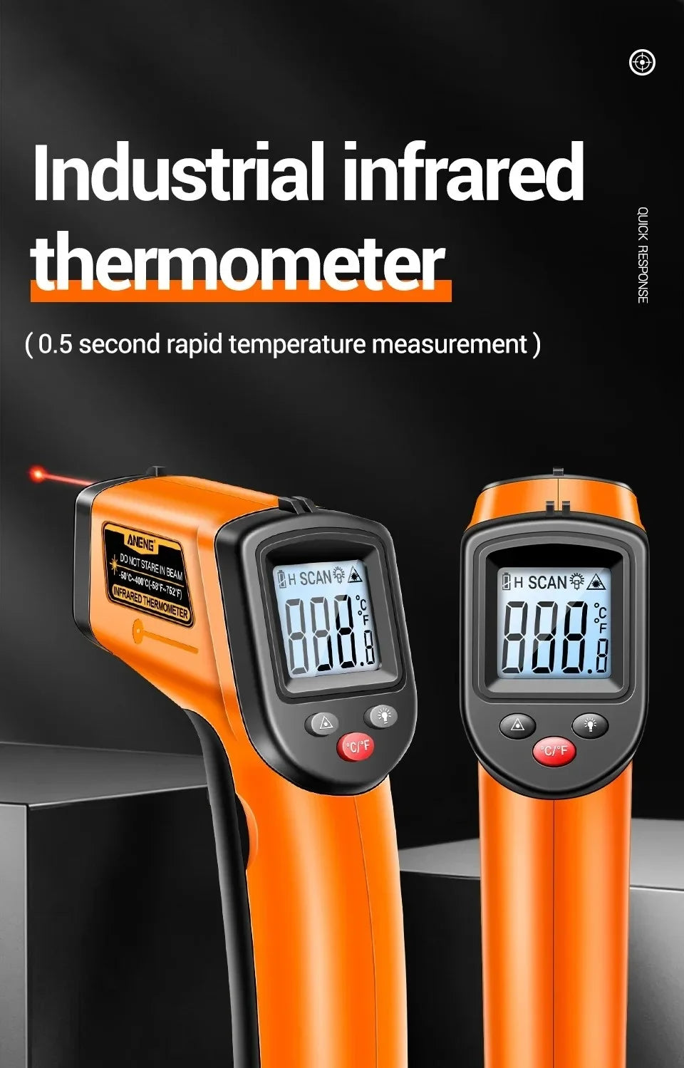 Digital Infrared Thermometer Non-contact Thermometer Industrial Precision Laser Temperature Meter Pyrometer Instrument Tool