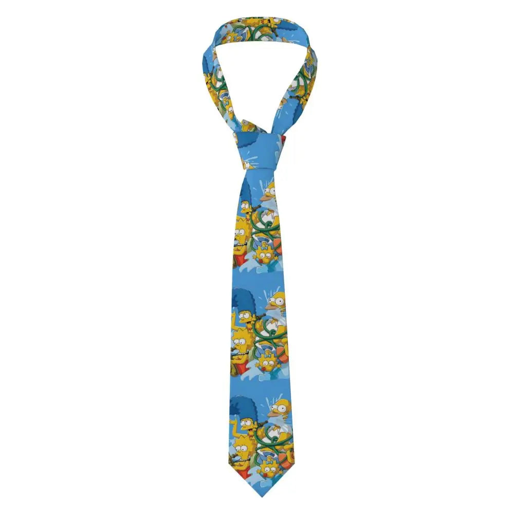 Personalized The S-Simpsones Homer Neck Ties Men Formal Silk Wedding Neckties