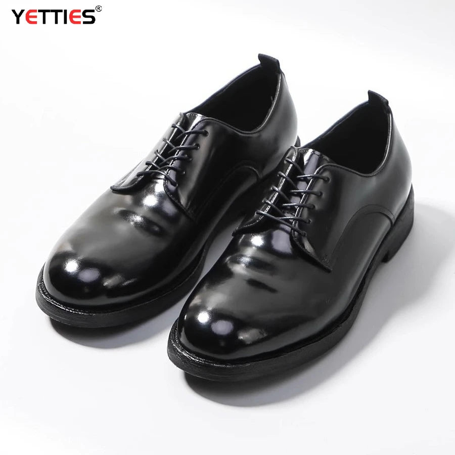Men's Luxury Horsehide Oxford Shoes - Handcrafted Goodyear Welt Dress Shoes for Business/Wedding, Premium Formal Leather Shoes w