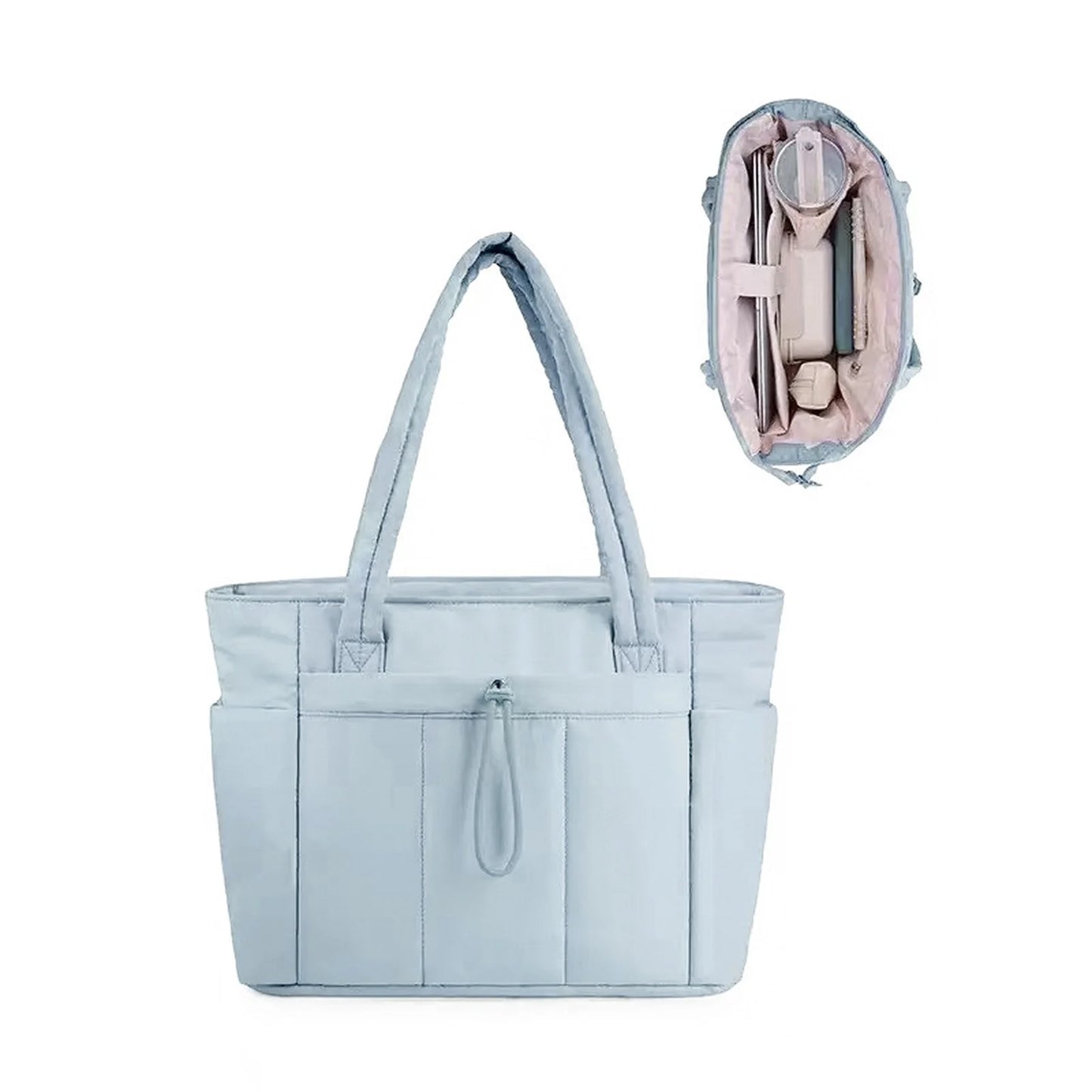 Tote Bags Packet Pouch Women'S Portable Shoulder Handbags With Cup Holder Laptop Outdoor Travel Work Camping Hiking Bags