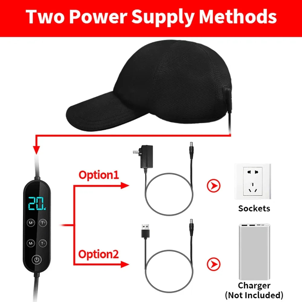 Professional Red Light Therapy Hat 180LED Near Infrared Treatment Helmet Hair Growth Cap Scalp Relaxation Prevent Loss