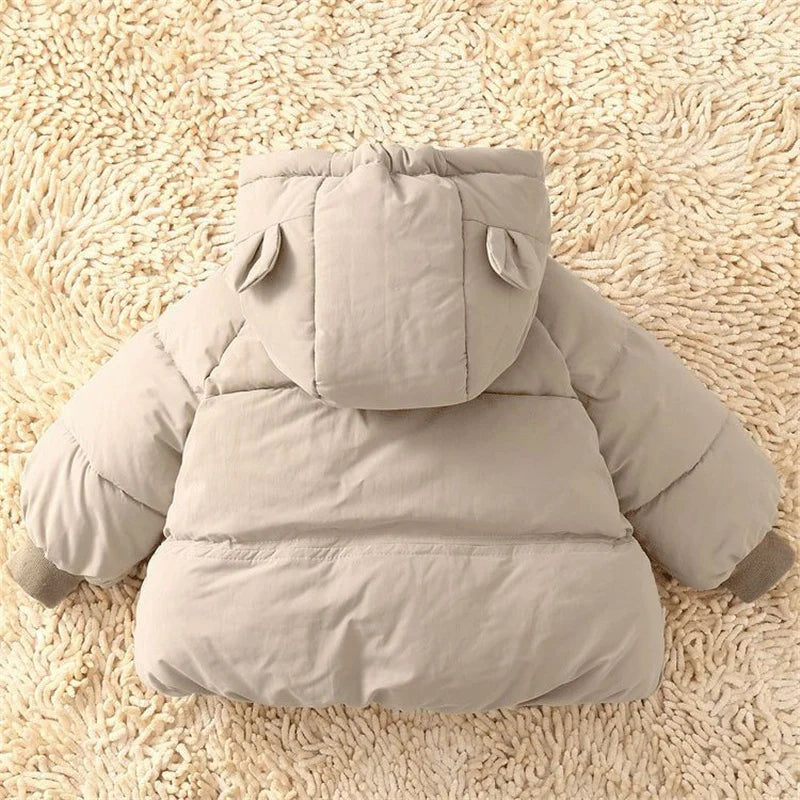 Kids Winter Down Jacket New Snow Wear Coats Thicken Warm Girls Boys' Cotton Clothes Chidlren Hooded Parkas 1-6 Years