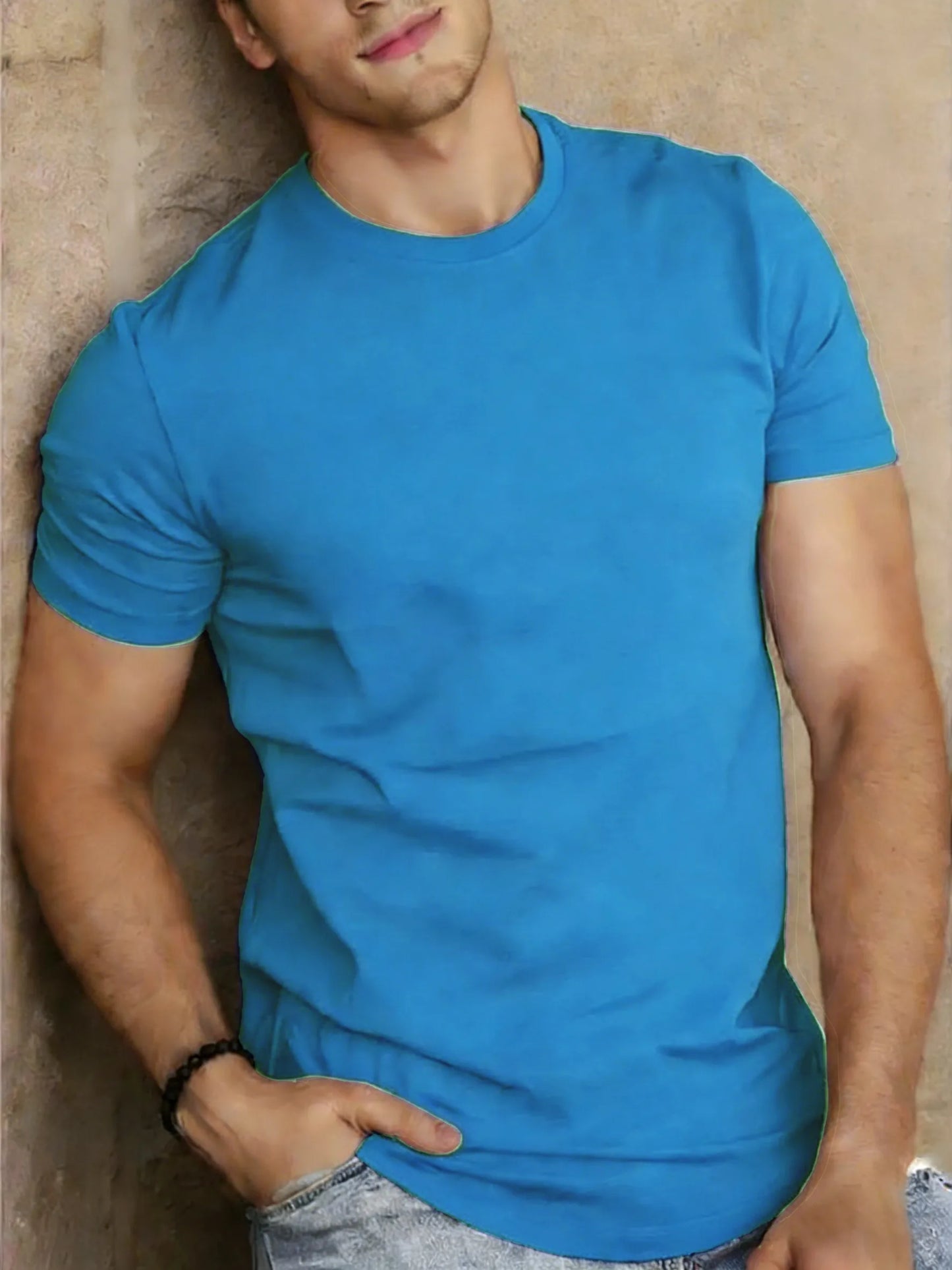 Summer Fashion 15 Color T-Shirts Mens Cotton Breathable Sport Short Sleeve Casual Classic All-Match Tops Soft Comfortable Tees