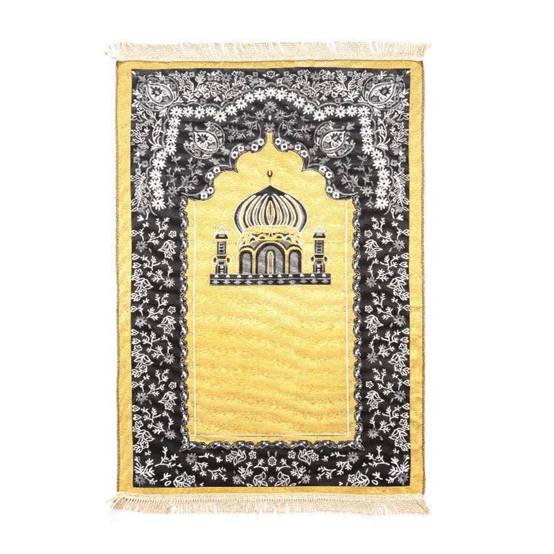 Muslim Prayer Rug Worship Kneel Printed Floor Mat Protable Travel Prayer Rugs Ramadan Gift Soft Islamic Prayer Rug Women Men