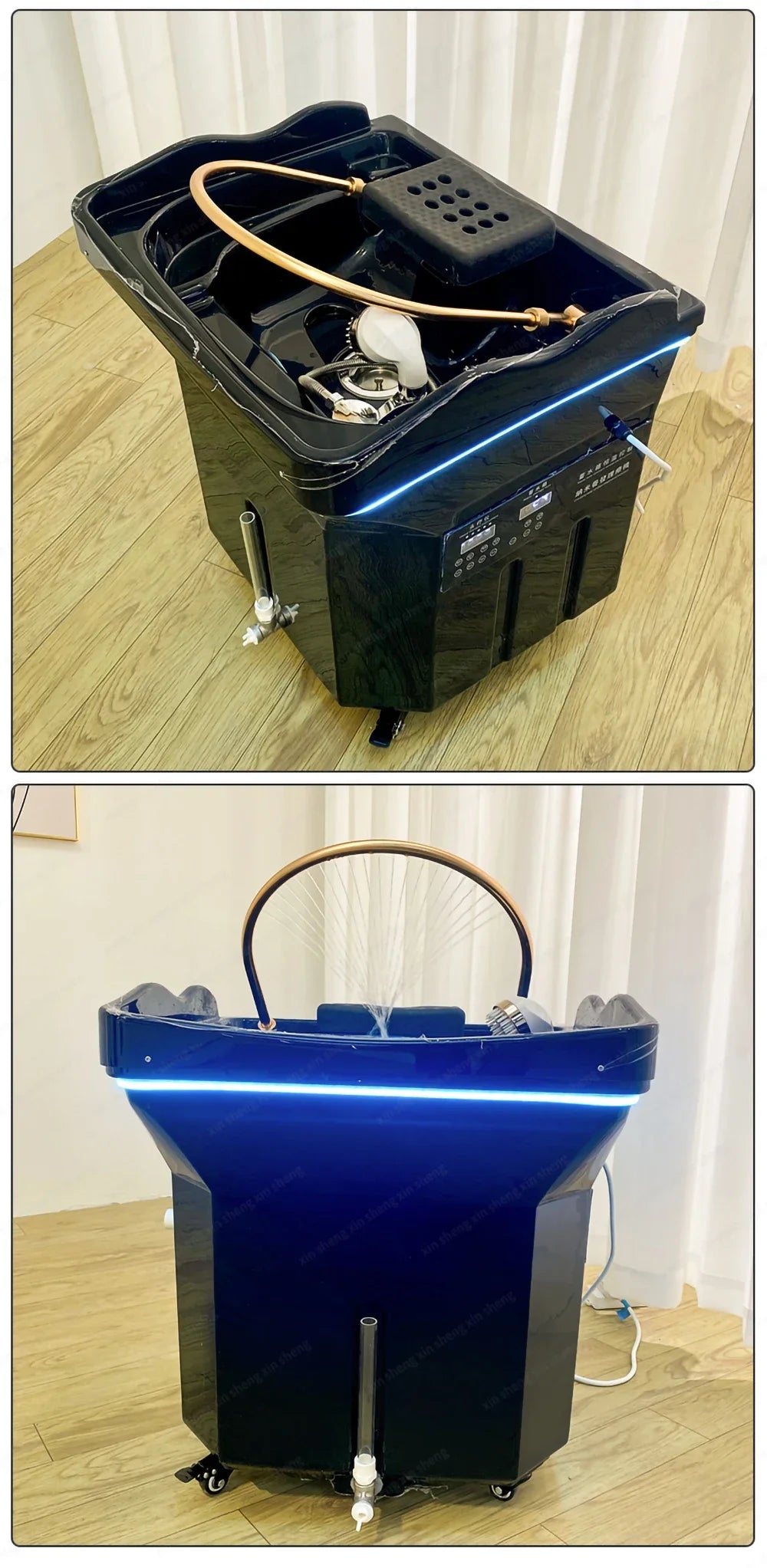 XinSheng Head SPA Fumigation Hydrotherapy Equipment Beauty Barber Furniture Massage Hair Salon Water Circulation Shampoo Sink