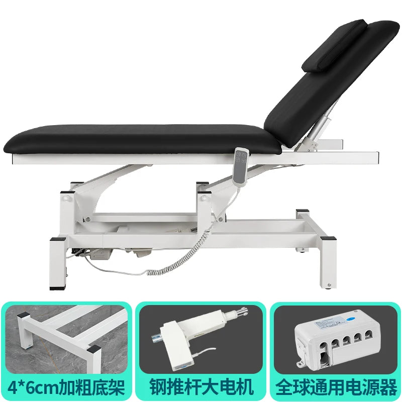 Head Spa Electric Massage Tables Lift Operating Table Comfort Iron Massage Tables Acupuncture PU Leather Furniture Meja Pijat MH