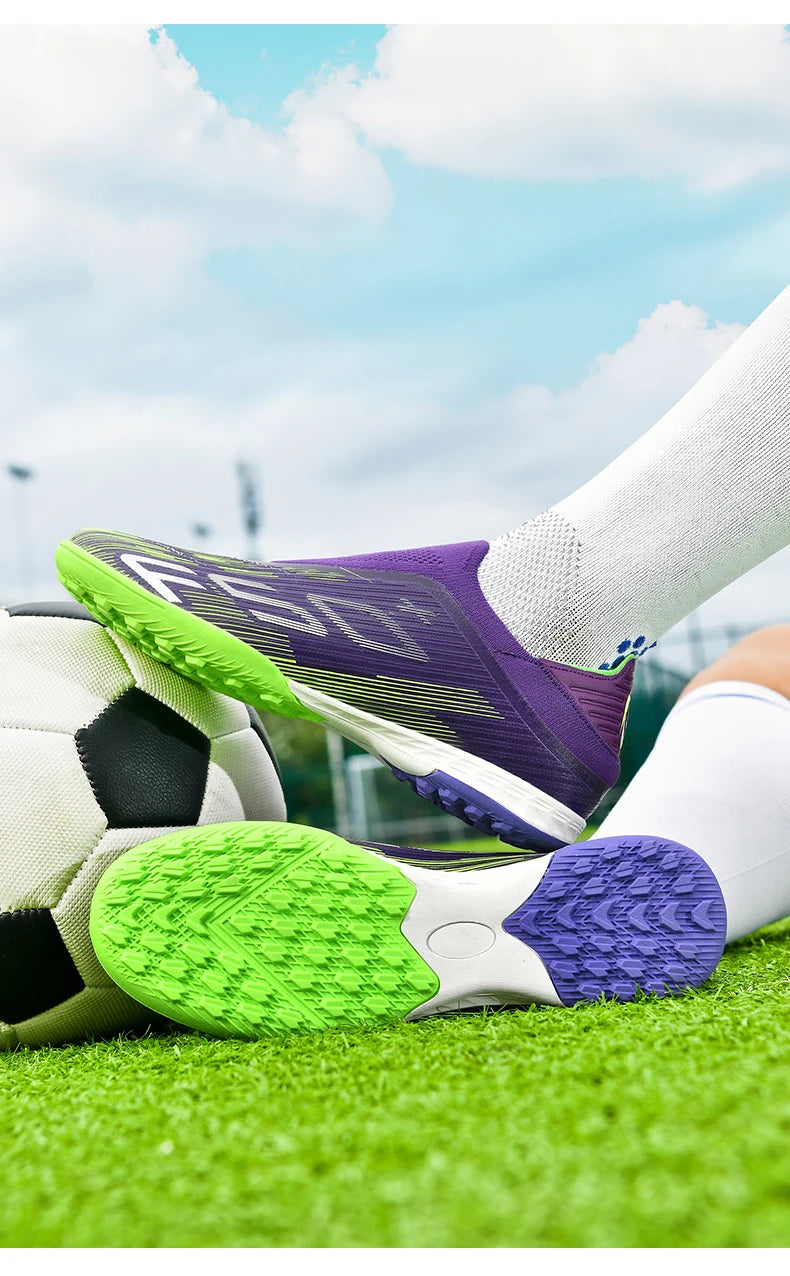 New Men's Football Boots Turf Comfortable Soccer Shoes Sport Ultralight Fg Grass Cleats Futsal Non Slip Indoor Adult Non-Slip