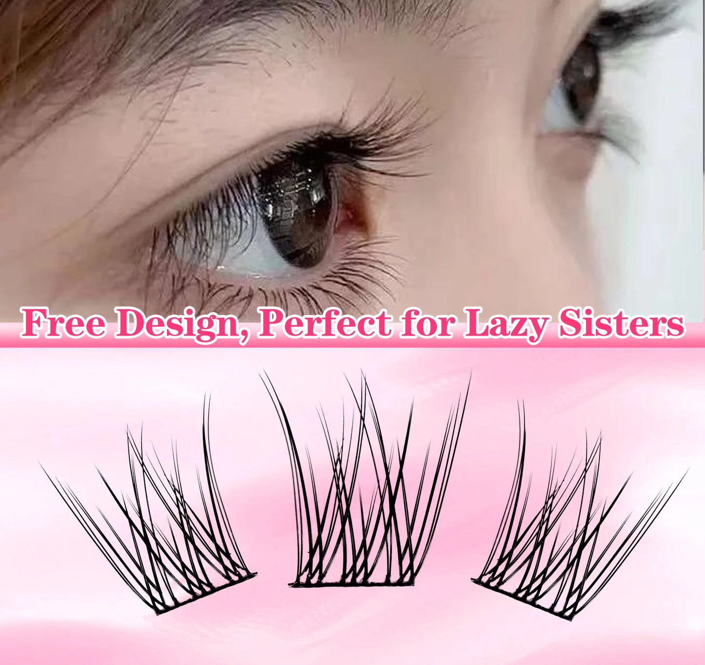 Jen Lily Glue-free False eyelashes: A Lazy Person's Trilogy - Natural and Seamless Beginner's Sunflower Eyelashes
