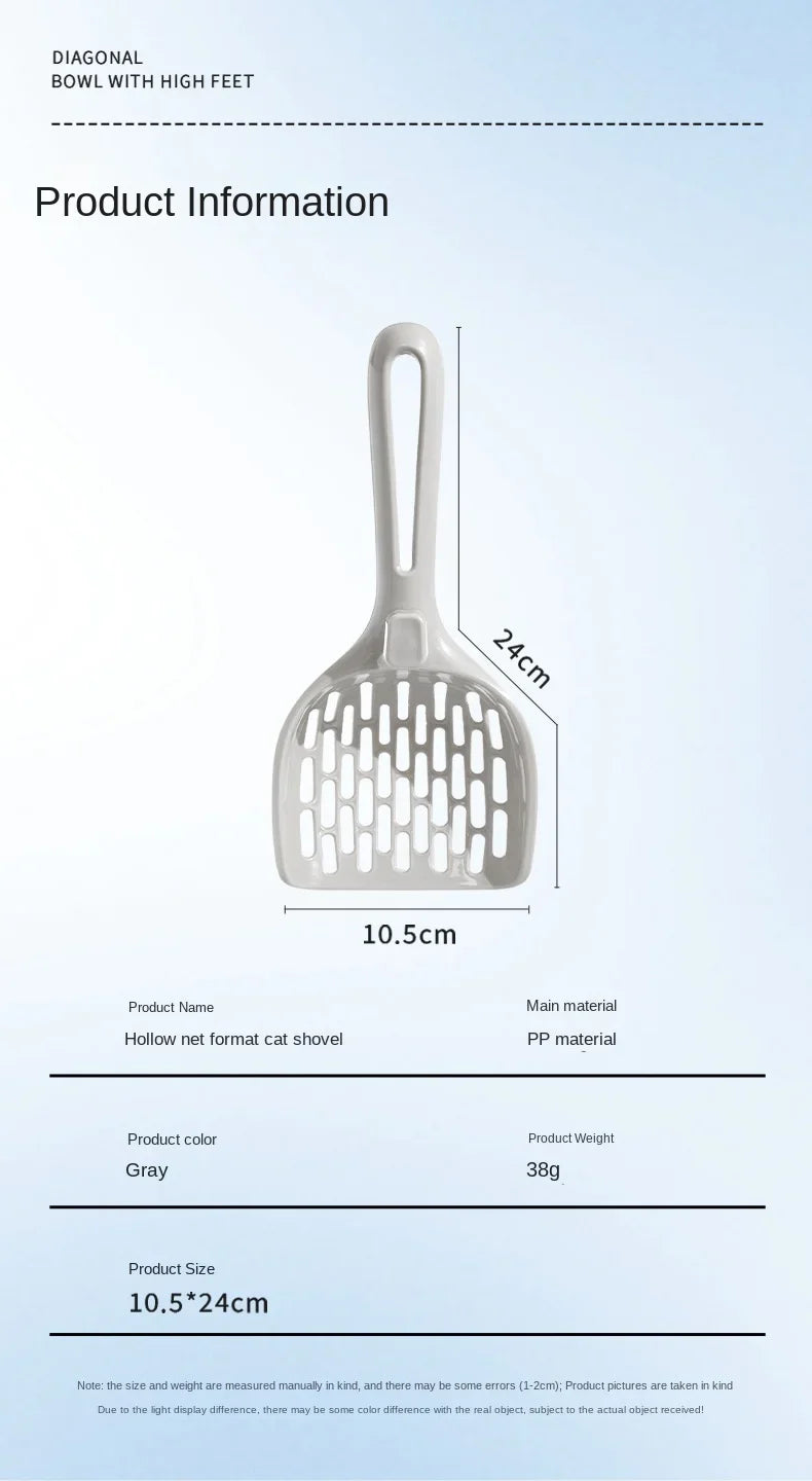 Cat Litter Scoop Plastic Cat Litter Shovel With Base Self Cleaning Cat Litter Box Shovel Kitten Toilet Clean Tools Cat Supplies