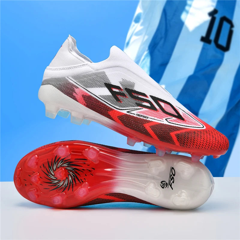 New Men Soccer Shoes High Ankle Breathable Football Boots Ultralight Futsal Non-Slip High-quality Sports Shoes Outdoor Match