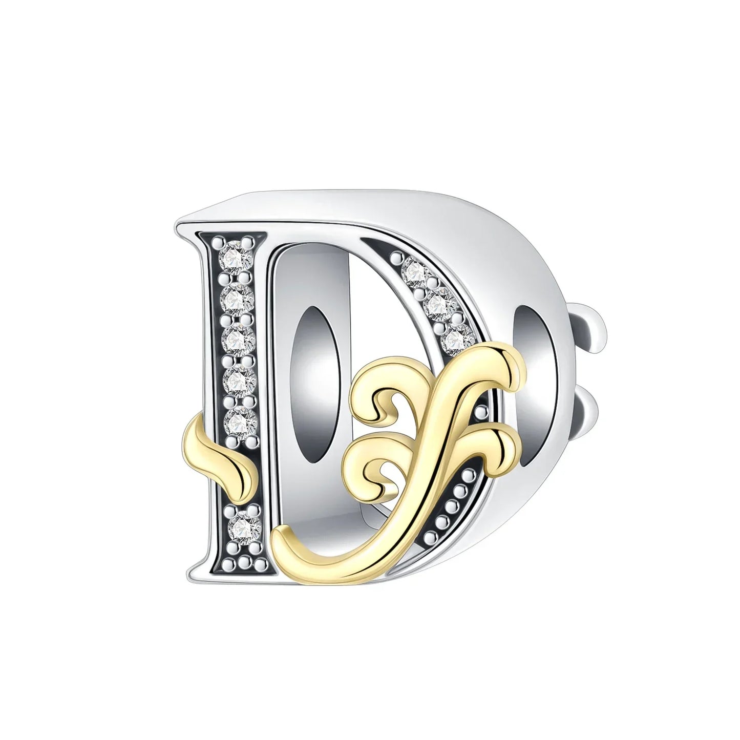 925 Sterling Silver  A-Z 26 English Letters Retro Fashion Pendant Fit Original Bracelet Charm Beads Necklace Diy Female Jewelry