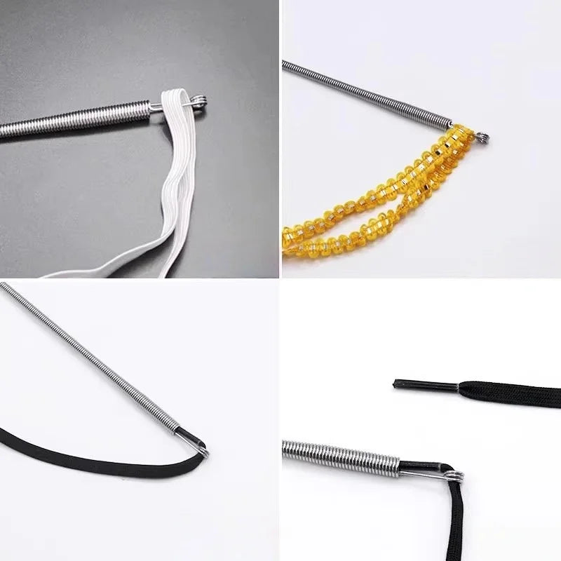 5/10/20PC Spring Drawstring Threader Clip Pants Hoodies Elastic Band Lace Cord Flexible Drawstring Thread DIY Sewing Accessories