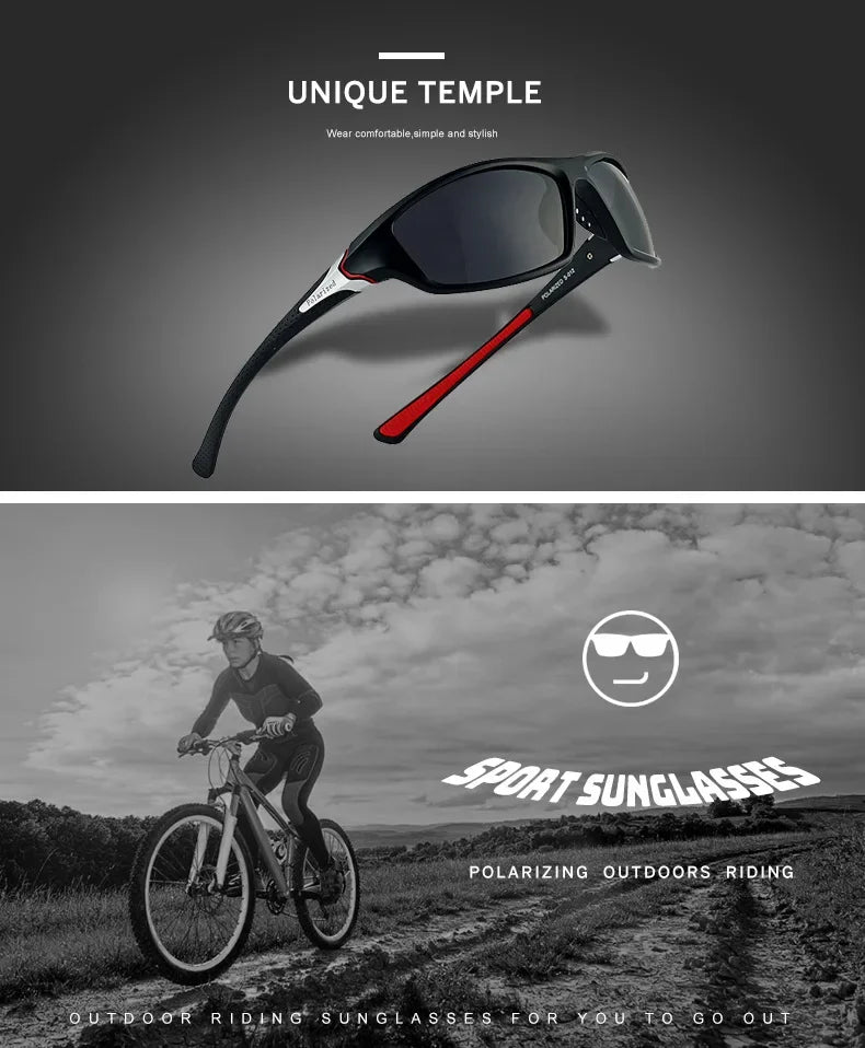 Luxury Polarized Men Driving Sunglasses Classic Retro Style Outdoor Sports Cycling Fishing Camping UV400 Protective Sun Glasses