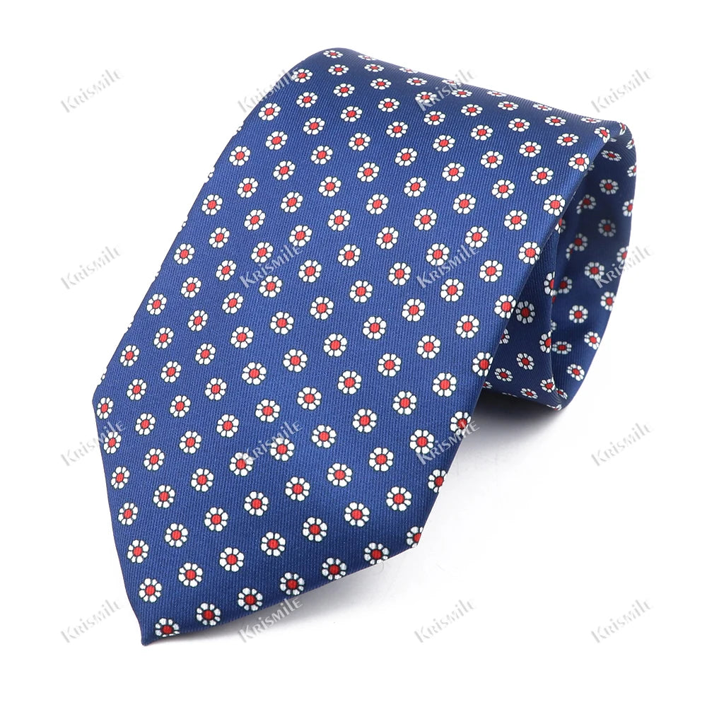 New Design Bohemian Style Necktie For Men Silk Touch Soft Blue Red Yellow Necktie Fit Wedding Party Business Office Accessory