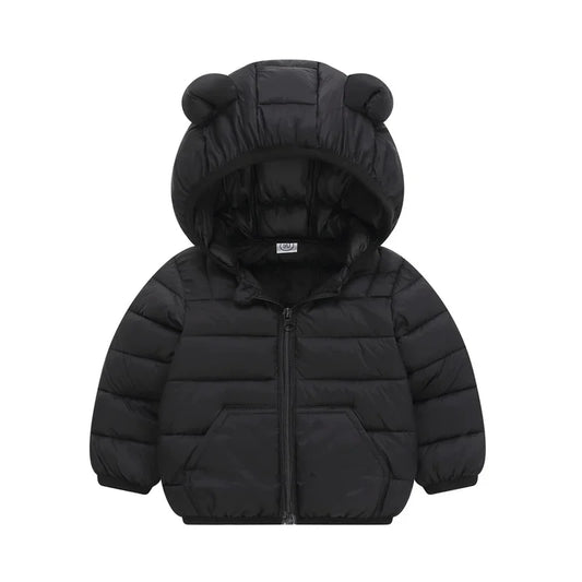 Winter Warm Down Coat Boys Hooded Jackets Autumn New Children Cotton Clothing Girls Thickened Casual Zipper Outerwear 2-6Y