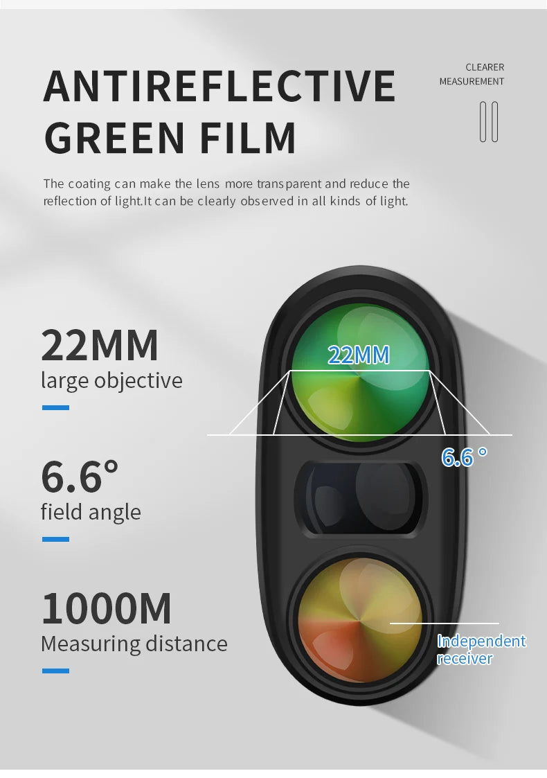1000m Laser Distance Meter Rangefinder for Golf Rangefinder Hunting Telescope Speed Meter