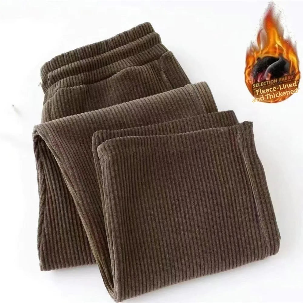 plus Size Men's Straight Leg Loose Fit Casual Sports Pants Large Waist Elastic Band High Elastic Thickened Polyester Fiber