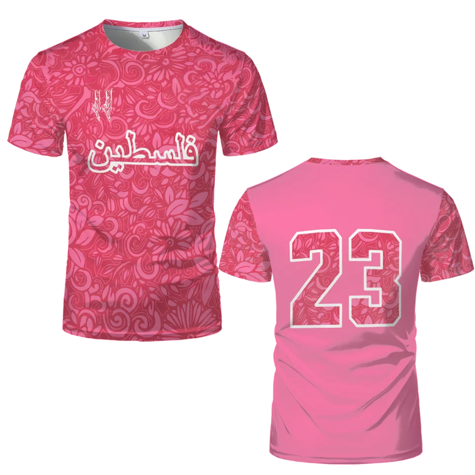Palestine Football Jersey T Shirts Adult & Kids Light Luxury Digital Printed Soccer Uniforms Summer Mens Palestinian Flag Tees