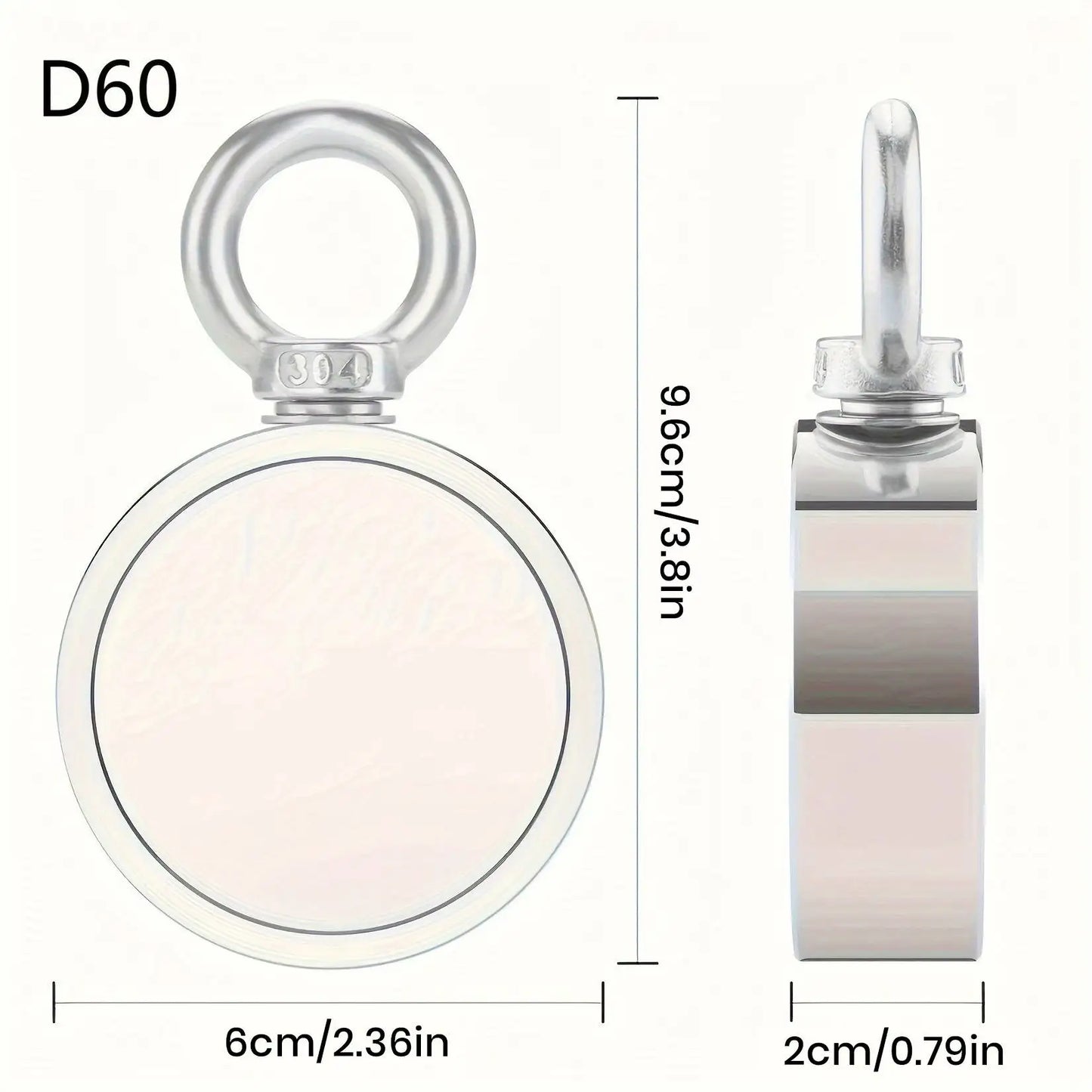 Magnet Fishing, 1000 LBS (453 KG) Pulling Force Double Sided Fishing Magnet with Rope, Super Magnet Fishing Kit, Neodymium Magne
